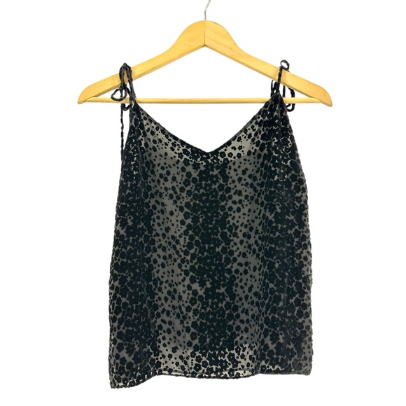 PAIGE Velvet Silk Blend Tie Spaghetti Strap Top - Picture 1 of 6